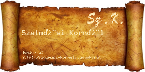 Szalmási Kornél névjegykártya