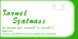 kornel szalmasi business card